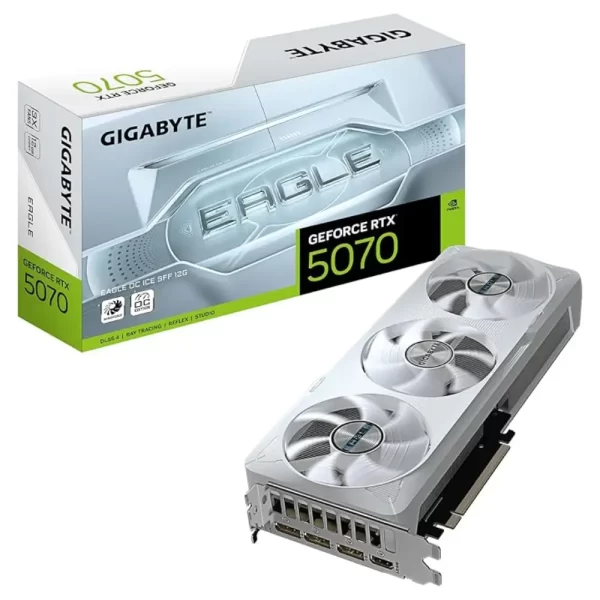 Placa de Vídeo Gigabyte GeForce RTX 5070 Eagle Ice SFF 12GB GDDR7 – Potência, Estilo e Inovação
